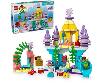 LEGO DUPLO | Disney Ariel’s Magical Underwater Palace, The Little Mermaid Building Toy for 2 Plus Year Old Toddlers, Girls & Boys, Castle Set with Figures, Educational Learning Toys, Gift Idea 10435